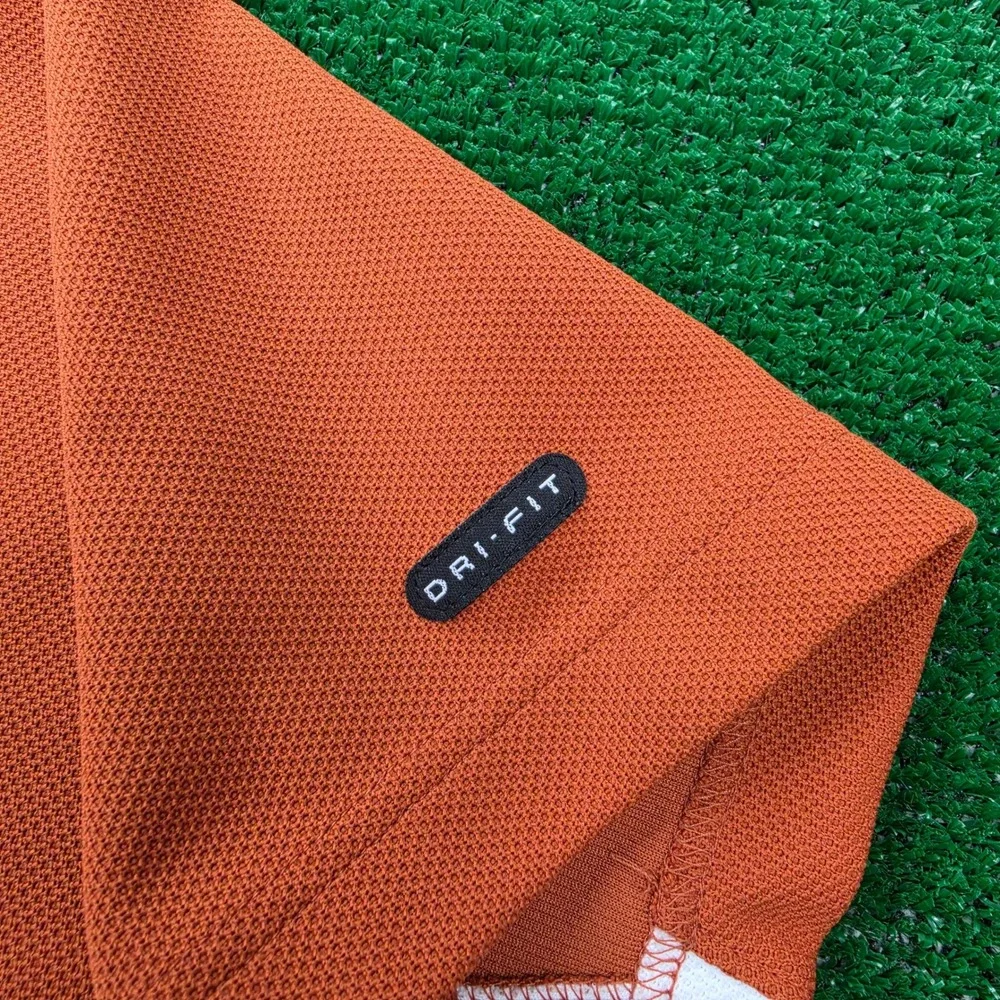 Vintage Texas Longhorns Nike Team Dri Fit Polo Shirt Mens XL Orange NCAA Logo - Picture 4 of 10